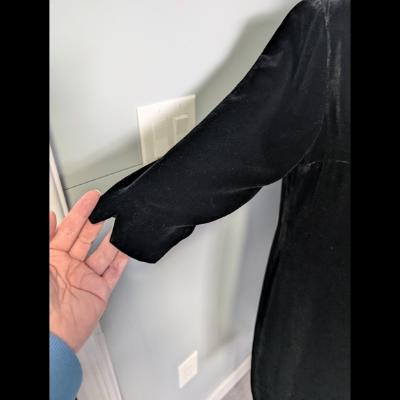 Talbots Elegant Black Velvet Dress - Picture 4 of 11